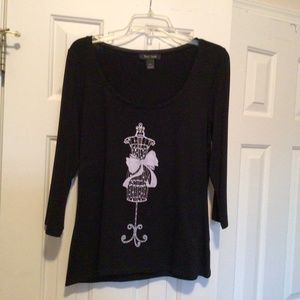 White House Black Market vintage  3/4 sleeves top Size L